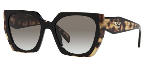 Prada Woman Sunglasses Black Frame, Grey Gradient Lenses, 